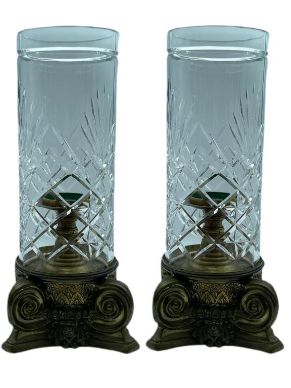 PAIR OF CASTILLIAN VINTAGE HURRICAN LAMPS (1 of 4)