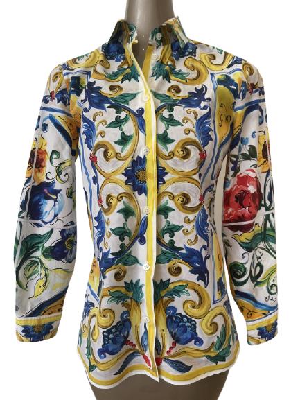 DOLCE & GABBANA BUTTON DOWN BLOUSE SZ 40 (1 of 3)