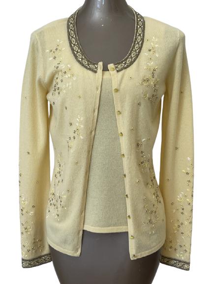 ESCADA CASHMERE AND SEQUIN TWIN SET SZ 36 (1 of 5)