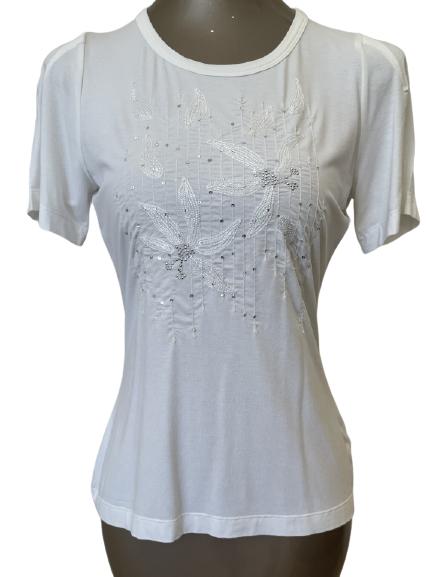 ST JOHN WINTER WHITE BLING TOP SZ M (1 of 4)