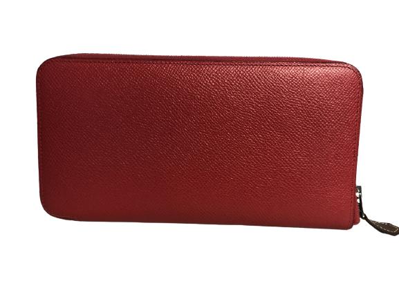 HERMES RED LEATHER AZAP SILK'IN WALLET (1 of 4)