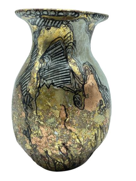 J. BUTMAN SIGNED STUDIO POTTERY VASE 6" (1 of 5)
