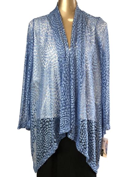 NWT FASQUE BEAUTIFUL BLUE LACE JACKET MEDIUM (1 of 4)