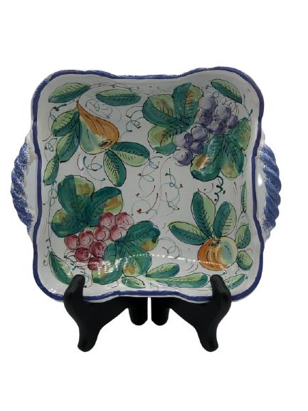 VINTAGE L. PAZOLI ITALIAN CERAMIC HANDLED DISH 7" (1 of 3)