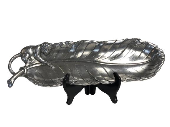 VTG ARTHUR COURT MONKEY & PALM LEAF SERVING TRAY (1 of 4)