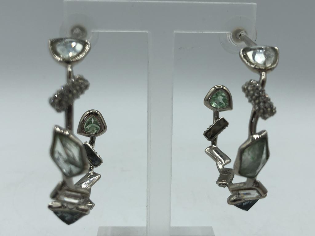 STERLING SILVER ARTISAN LARGE HOOP EARRINGS: STERLING SILVER ARTISAN LARGE HOOP EARRINGS