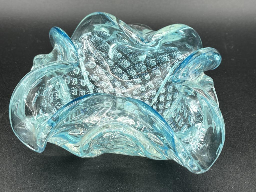 MID MOD MURANO GLASS INSPIRED ART GLASS BOWL: MID MOD MURANO GLASS INSPIRED ART GLASS BOWL