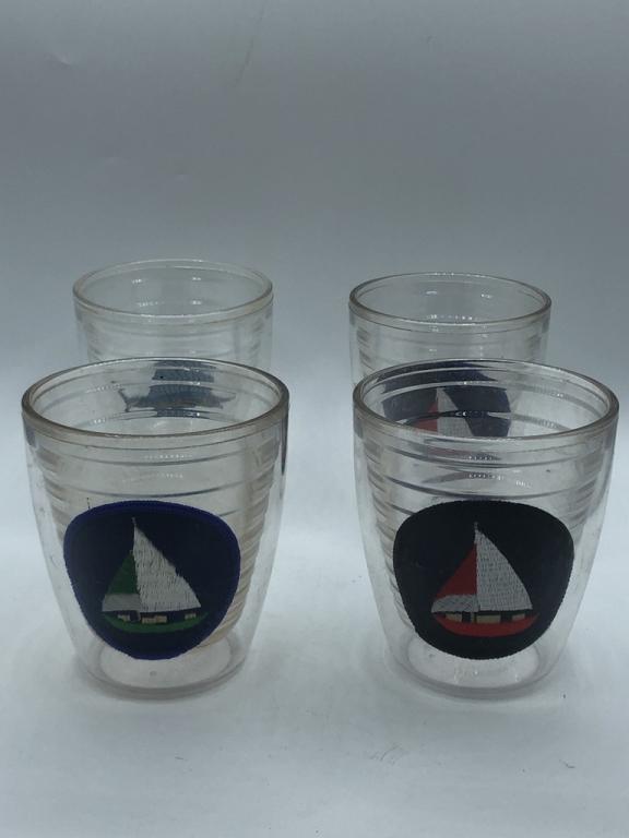 SET OF 4 SAILBOAT TERVIS TUMBLERS: SET OF 4 SAILBOAT TERVIS TUMBLERS