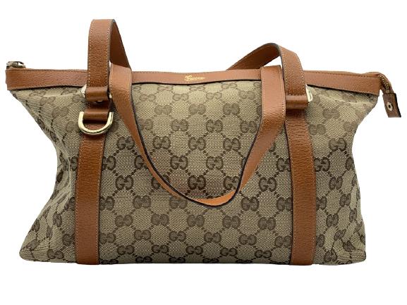 VTG GUCCI MONOGRAM CANVAS MEDIUM ABBEY TOTE (1 of 7)