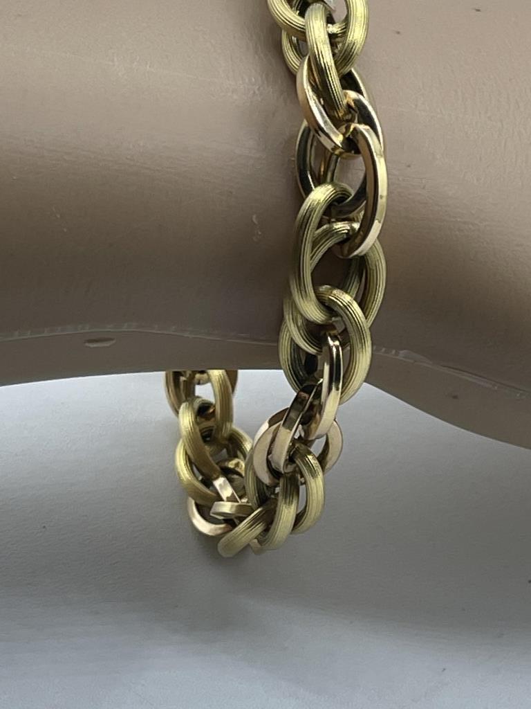 14K GOLD LINK LADIES BRACELET 19.9 G (1 of 3)