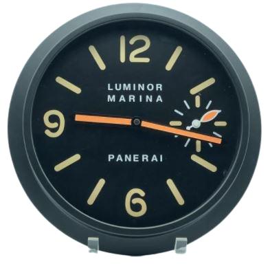LUMINOR MARINA PANERAI MATTE BLACK WALL CLOCK 12" (1 of 2)