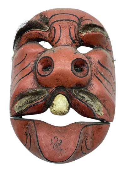 BALI TOPPENG TRADITIONAL CARVED WOOD DANCE MASK 8" (1 of 2)