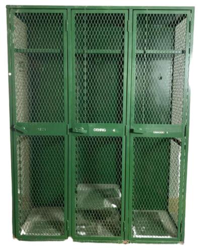 VINTAGE  BASEBALL 3 CAGE STYLE LOCKER SPORTS MEMOR (1 of 3)