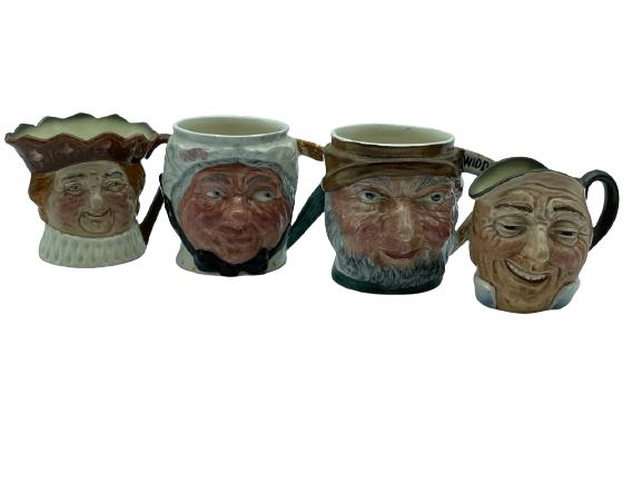 4 ASSORTED ROYAL DOULTON TOBY MUGS 3.5" (1 of 6)