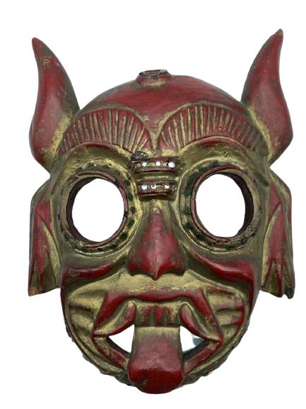 VINTAGE BALI TOPENG TRADITIONAL WOOD  MASK 9" (1 of 2)
