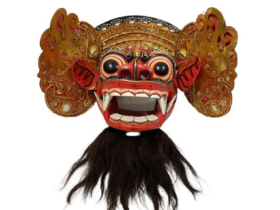 JAVANESE WOOD DRAGON DANCE COSTUME HEAD 16" (1 of 5)