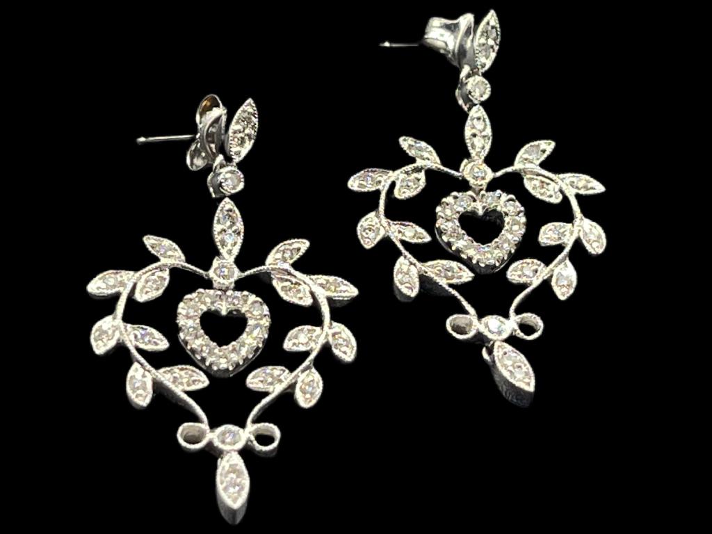 PAIR OF DIAMOND AND FOURTEEN KARAT GOLD EARRINGS (1 of 4)