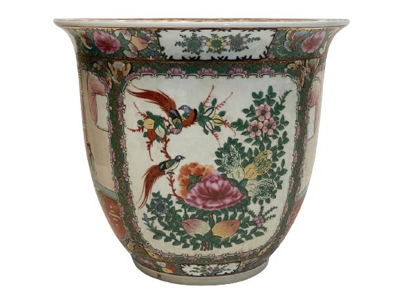 VINTAGE CHINESE FAMILLE ROSE STYLE PLANTER 14" (1 of 3)