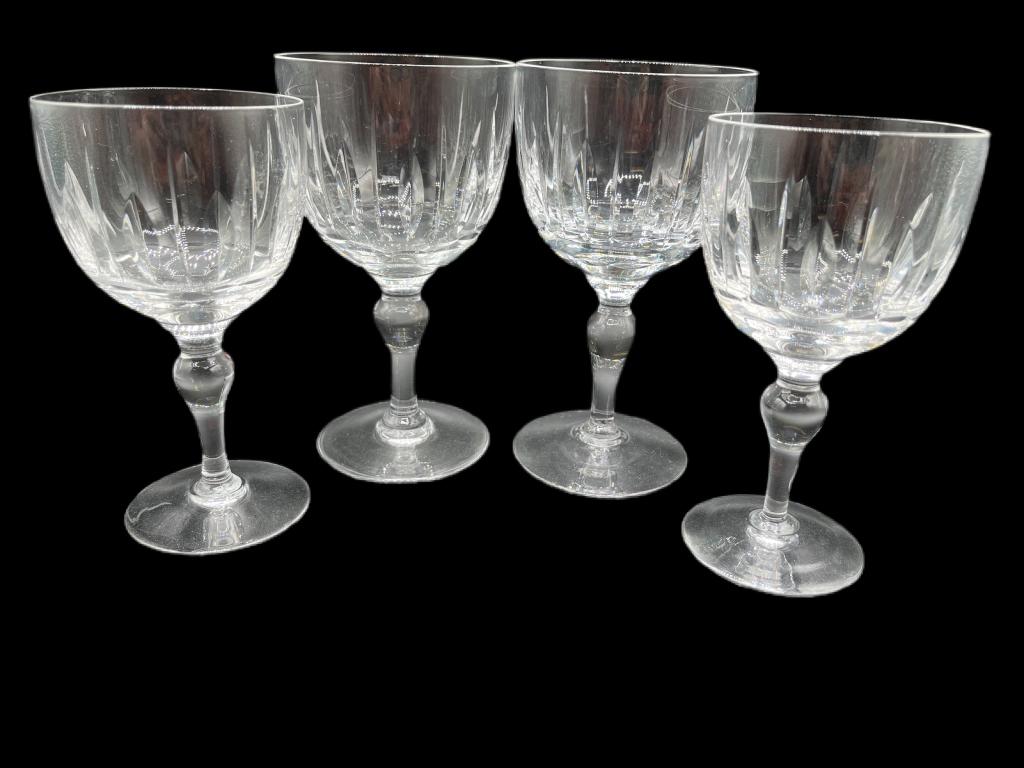 LOT OF 4 STUART CRYSTAL HAMPTON GLASSES (1 of 3)