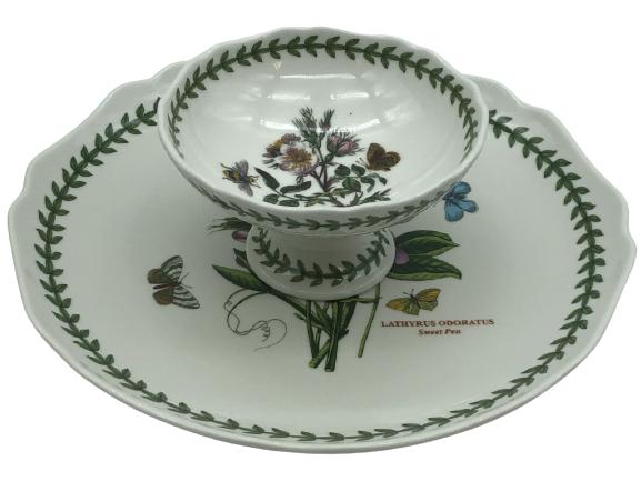 PORTMEIRION BOTANIC GARDEN 2PC CHIP & DIP SET (1 of 8)