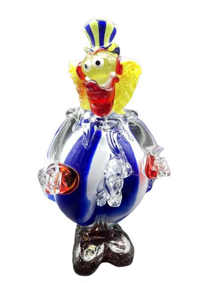 VTG MURANO STYLE ART GLASS CLOWN: VTG MURANO STYLE ART GLASS CLOWN