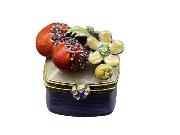 JAY STRONGWATER ENAMEL BOX WITH ORG BOX (1 of 7)