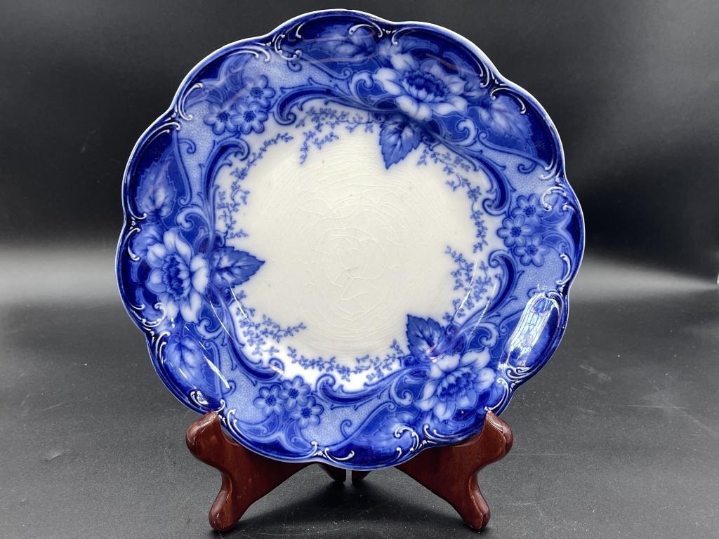 VTG FLOW BLUE ARCYLE JOHNSON BROTHERS PLATE (1 of 3)
