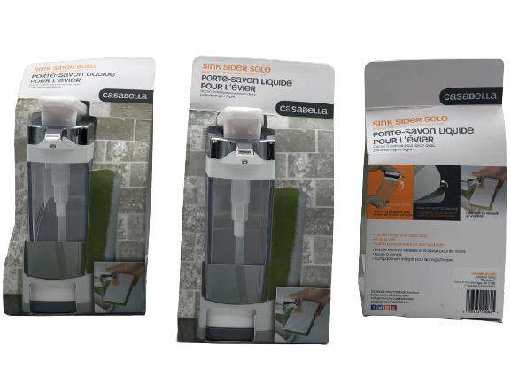 SET OF 3 CASABELLA SINK SIDER SOLO WITH SPONGE: SET OF 3 CASABELLA SINK SIDER SOLO WITH SPONGE -NEW IN BOX-JD112721