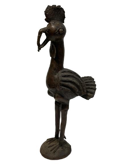 LARGE CAST METAL ROOSTER SCULPTURE 31" (1 of 5)