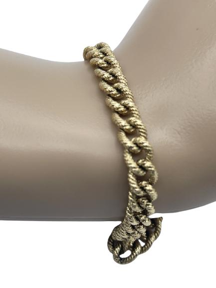 14K GOLD CIRCLE LINK BRACELET 25.7 G (1 of 4)