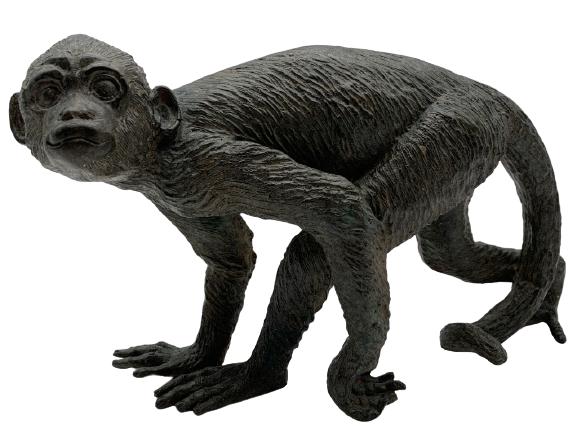 CAST BRONZE MONKEY FIGURINE 12" L (1 of 4)