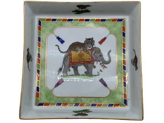 LYNN CHASE "TIGER RAJ" 24K GOLD SERVING DISH (1 of 4)