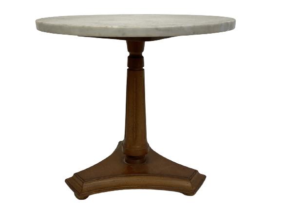 VINTAGE REGENCY STYLE  MARBLE TOP SIDE TABLE 18" (1 of 5)