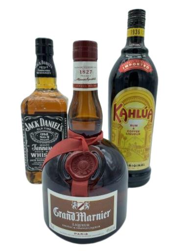 JACK DANIELS, KAHLUA, GRAND MARNIER,SEALED BOTTLES (1 of 1)