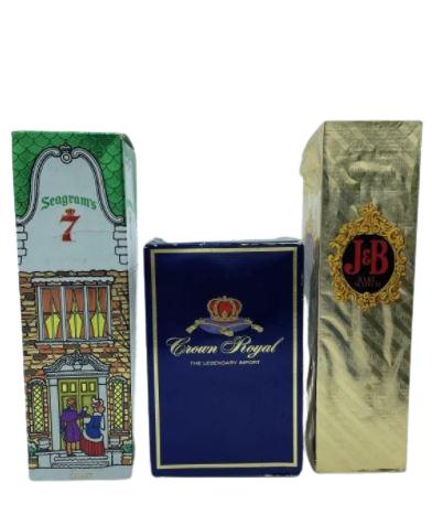 SEAGRAMS V.O., RARE J& B WHISKY, CROWN ROYAL NIB (1 of 1)