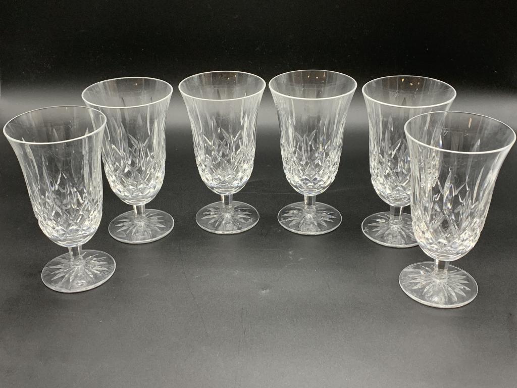 6 WATERFORD "LISMORE" CRYSTAL GLASSES 6 1/2" (1 of 4)