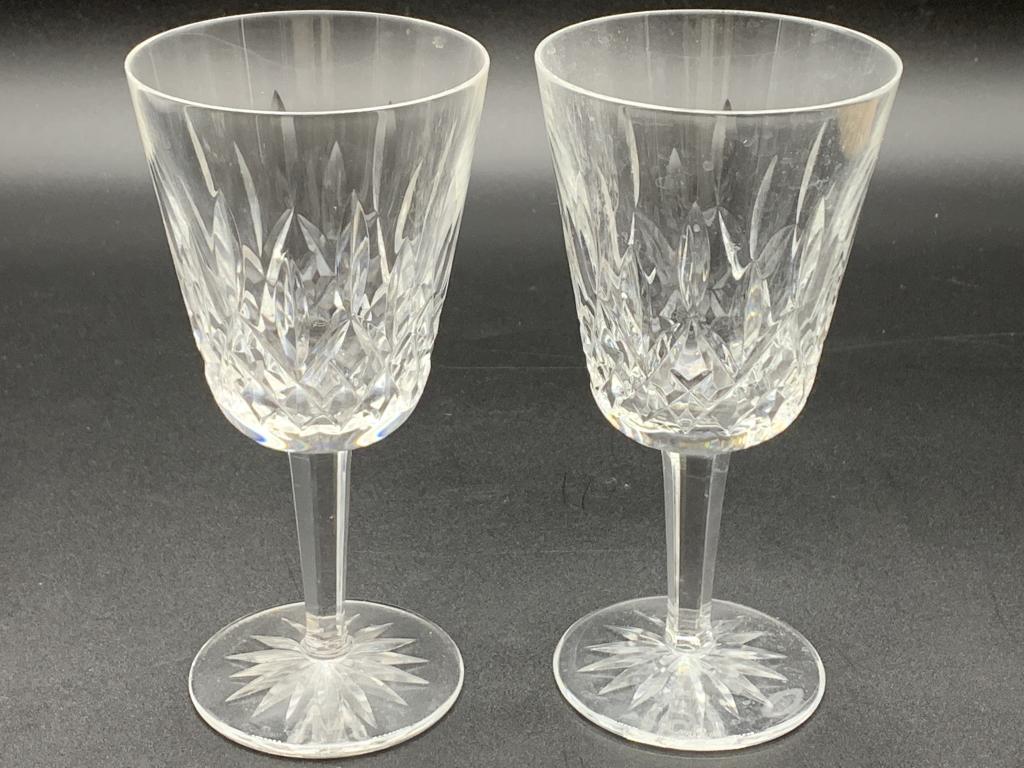 PAIR OF WATERFORD LISMORE CRYSTAL GLASSES 7" (1 of 5)