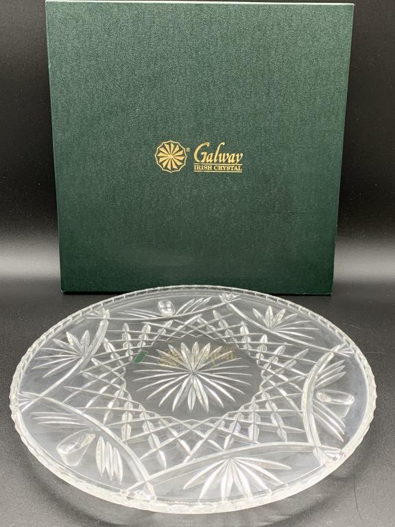 GALWAY CRYSTAL SERVING PLATTER (1 of 4)