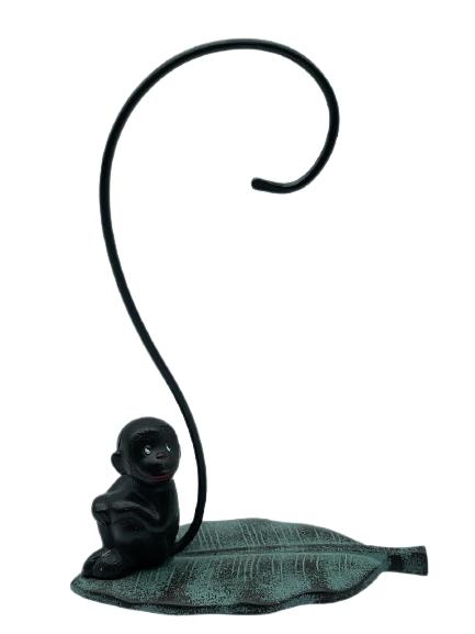 VINTAGE BRONZE MONKEY BANANA HOLDER 13.5" (1 of 3)
