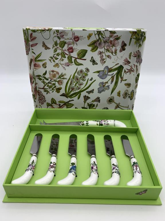 BOTANIC GARDEN CHEESE KNIFE & 6 SPREADERS (1 of 6)