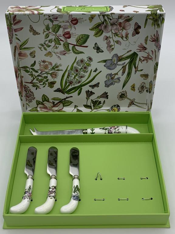 BOTANIC GARDEN CHEESE KNIFE & 3 SPREADERS (1 of 3)