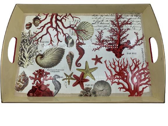 MICHEL DESIGN WORKS WOODEN DECORATIVE TRAY (1 of 4)