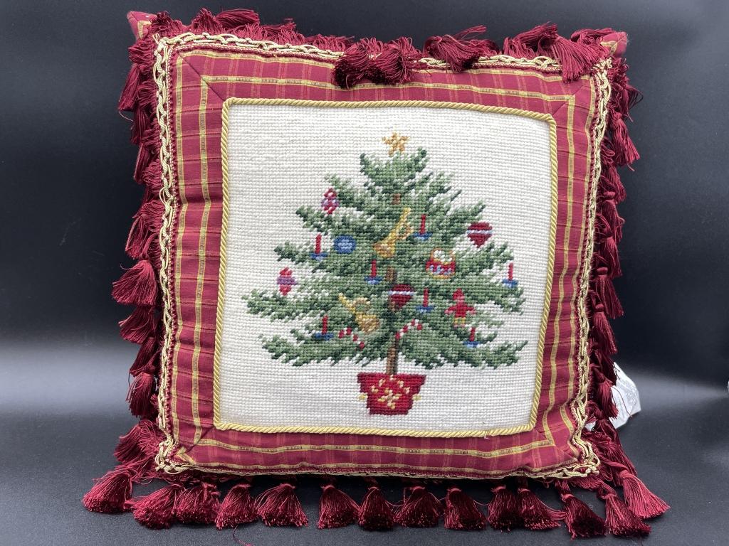 christmas needlepoint pillows
