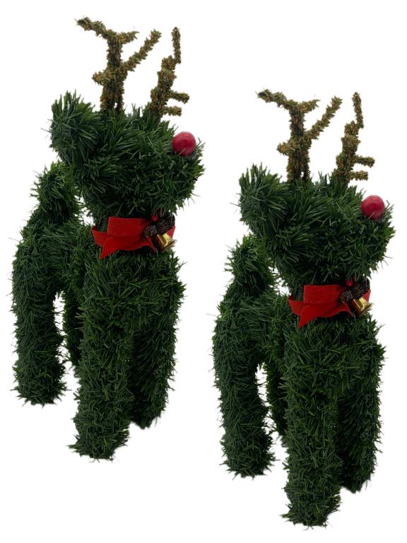 PAIR OF CHRISTMAS TREE RAINDEERS: PAIR OF CHRISTMAS TREE RAINDEERS