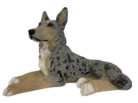 VINTAGE BLUE MERLE AUSSIE SHEPARD DOG STATUE (1 of 3)