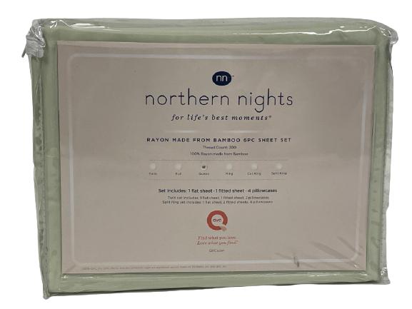 NEW NORTHERN LIGHTS GREEN 4 PIECE SHEET SET QUEEN (1 of 2)