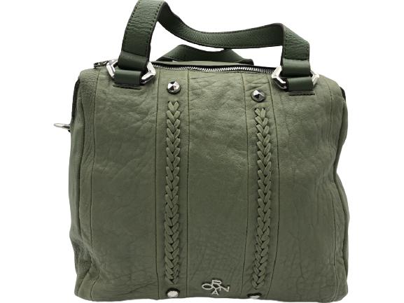 ORYANY GREEN LEATHER HANDBAG WITH POUCH (1 of 6)