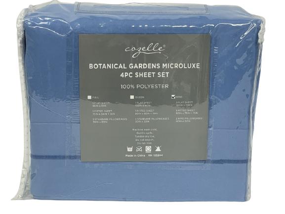 NEW! COZELLE 4 PIECE KING SIZE BED SHEET SET (1 of 2)
