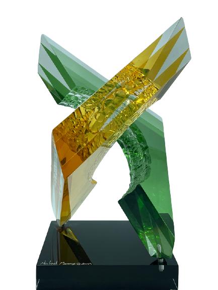 MICHAEL GEORGE MODERN LUCITE TABLE SCULPTURE 14" (1 of 7)