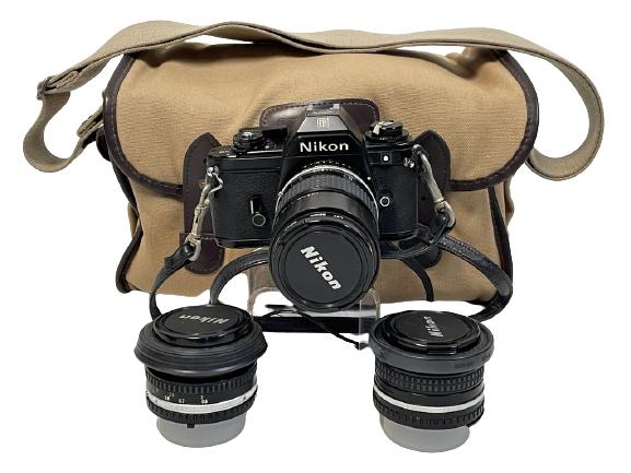 NIKON EM 35MM CAMERA W CASE, LENSES, FLASH, TRIPOD (1 of 14)